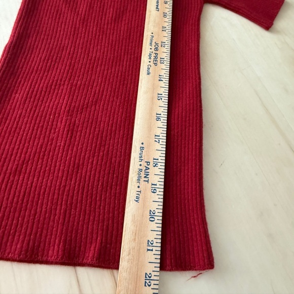 Sandro Red Patty Ribbed Sweater with Rose Embellishment - Small - Picture 10 of 11